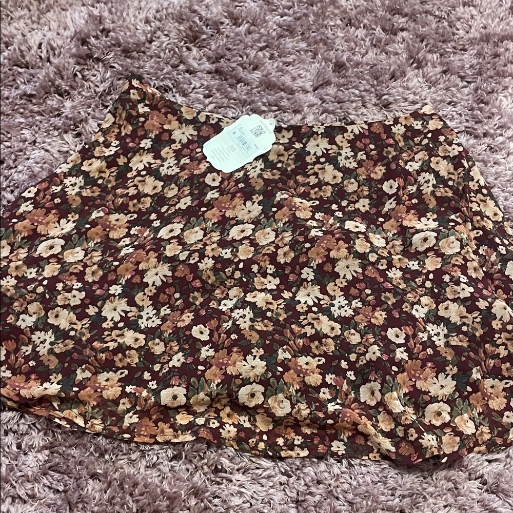 Altar'd State Crush Berry Floral Skirt